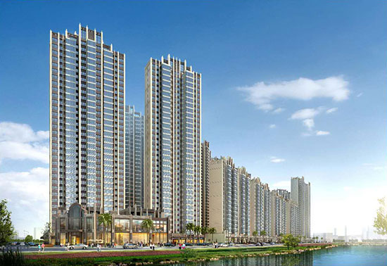 临澧五洲东岸总占地约180亩，总建筑面积约43万㎡，其中住宅约35万m&sup2;，商业约2万m&sup2;，容积率3.14，绿地率35.12%，总共分四期开发。项目总规划32栋，规划住宅共计2627套，车位2260。